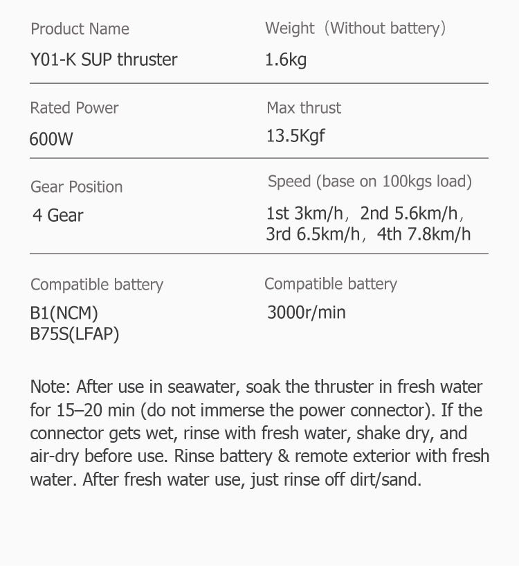 ifungoo Y01-K Electric thruster